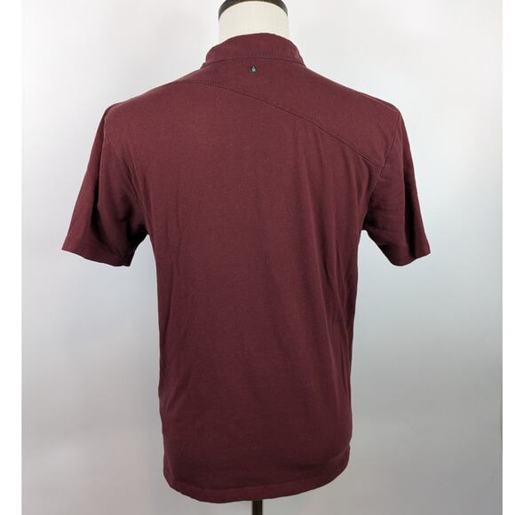 Mens Sm Polo T-Shirt Volcom Burgundy Adult Skateboarding Shirt Top Maroon Casual - Picture 3 of 10
